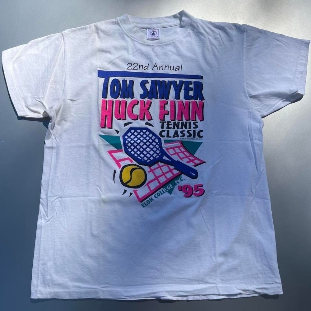 Vintage 1995 Huckfinn tennis single stitch T-shirt